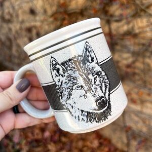 Vintage Colorado Souvenir Ceramic Wolf Coffee Tea Mug